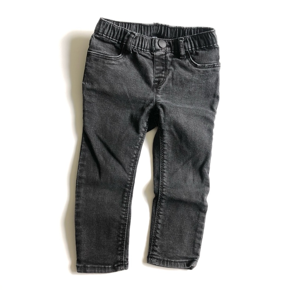 GAP Distressed Black Cotton Skinny Jeans